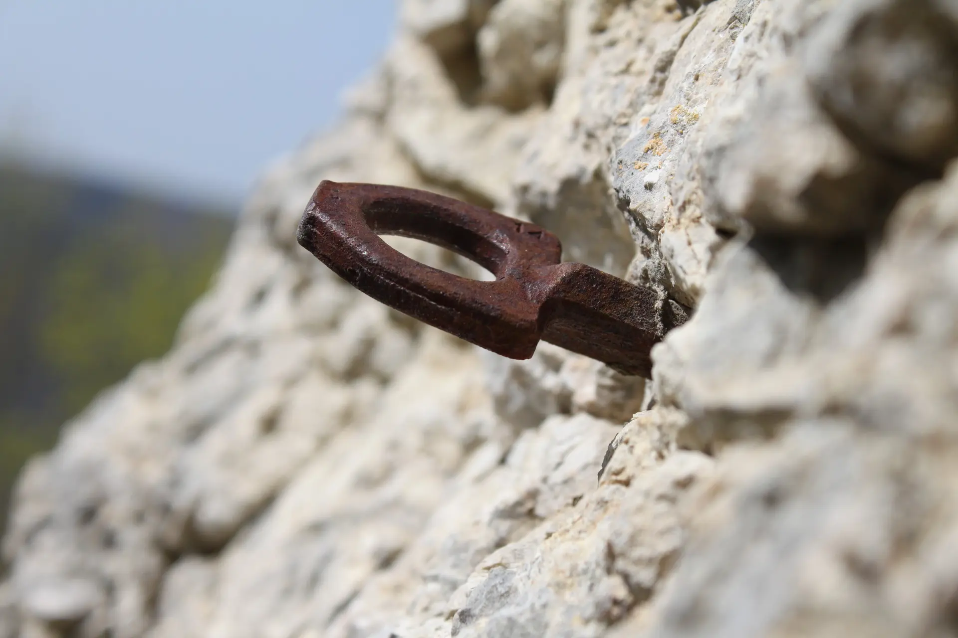 Alter Schlaghaken am Reußenstein, Schwäbische Alb. | © DAV/Steffen Reich